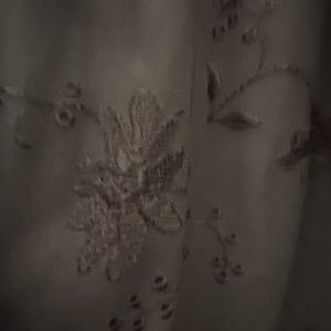 Kate Hill olive green embroidery button down shirt